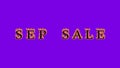 Sep Sale fire text effect violet background