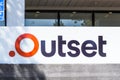 Sep 18, 2020 San Jose / CA / USA - Outset Medical logo at their headquarters in Silicon Valley; Outset Medical, Inc. develops a Royalty Free Stock Photo