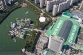 Sep 1, 2018 Seoul, South Korea : Top view of lotte world, famous amusement park in Seoul, South Korea Royalty Free Stock Photo