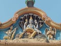 Stucco Work Of NarayanVishnu Narad With Vina And Garuda At Laxmi Narayan Temple, Royalty Free Stock Photo