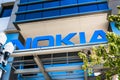 Sep 23, 2019 Sunnyvale / CA / USA - Nokia sign at their office building in Silicon Valley; Nokia Corporation is a Finnish