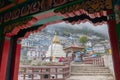 30 Sep 2018:Tourist walking Namche bazaar village on the way to Everest base camp Trekking in Nepal.Namche bazaar is famous place Royalty Free Stock Photo