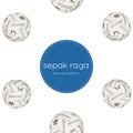 Sepak raga ball, seamless pattern vector.