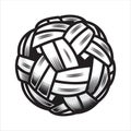 sepak takraw ball line art Vector illustration