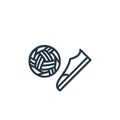 sepak takraw icon vector from sport concept. Thin line illustration of sepak takraw editable stroke. sepak takraw linear sign for