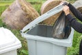 Separate collection of plastic differentiated garbage collection Royalty Free Stock Photo