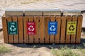 Separate collection of waste on the turkish beach