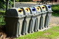 A separate garbage bin allows easy separation of waste. Royalty Free Stock Photo