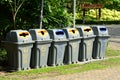 A separate garbage bin allows easy separation of waste. Royalty Free Stock Photo