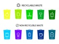 Separate garbage collection color icon. Trash sorting. Save the planet. Editable stroke Royalty Free Stock Photo