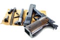 Separate parts handgun Royalty Free Stock Photo