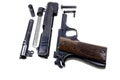 Separate parts handgun Royalty Free Stock Photo