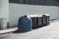 Separate waste collection containers Royalty Free Stock Photo