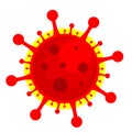 Icon illustration Corona virus covid-19 2019-nCoV in wuhan China