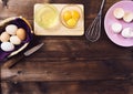 Separated egg white and yolk Royalty Free Stock Photo