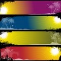 Separated Tropical Banners Royalty Free Stock Photo