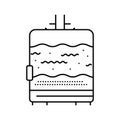 separating wort beer production line icon vector illustration