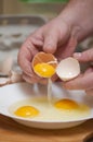 Separating the yolks from the protein Royalty Free Stock Photo