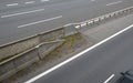 separation of traffic lanes on the highway using movable barriers.