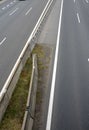 separation of traffic lanes on the highway using movable barriers.