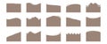 Separator header shape, torn paper set, template design top page website, divider header web banner, border curve, section grunge