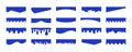 Separators shapes for website presentation set. Curve Lines, Wave, Drops and triangular dividers for Top or Bottom Page