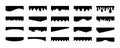 Separators shapes for website presentation set. Curve Lines, Wave, Drops and triangular dividers for Top or Bottom Page