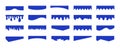 Separators shapes for website presentation set. Curve Lines, Wave, Drops and triangular dividers for Top or Bottom Page