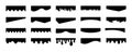 Separators shapes for website presentation set. Curve Lines, Wave, Drops and triangular dividers for Top or Bottom Page