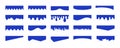 Separators shapes for website presentation set. Curve Lines, Wave, Drops and triangular dividers for Top or Bottom Page