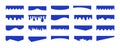 Separators shapes for website presentation set. Curve Lines, Wave, Drops and triangular dividers for Top or Bottom Page Royalty Free Stock Photo