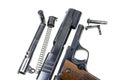 Seperate parts handgun Royalty Free Stock Photo