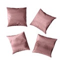 Seperated flat coloured puffy cotton fabric cushions