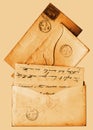 Sepia 1860s letters victorian Royalty Free Stock Photo