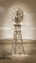 Sepia antique windmill Royalty Free Stock Photo