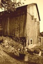 Sepia Barn Royalty Free Stock Photo