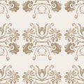 Sepia brown marble floral seamless pattern. Subtle 2 tone flower bloom in simple textured matisse paper cut style. All Royalty Free Stock Photo