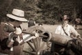 Sepia Cannon crew loading cannon