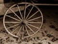 Sepia Cart Wheel Royalty Free Stock Photo