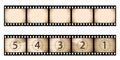 Sepia film strip and countdown