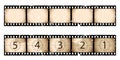 Sepia film strip and countdown