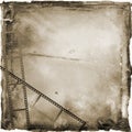 Sepia Film Strip Grunge Background Royalty Free Stock Photo