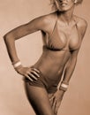 Sepia fitness girl