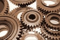 Sepia gears Royalty Free Stock Photo