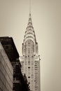 Sepia image of the Chrysler Building in New York