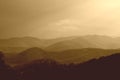 Sepia Mountains Royalty Free Stock Photo