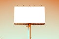 Sepia tone of blank billboard against blue sky for advertisement Royalty Free Stock Photo