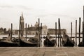 Sepia toned cityscape of Venice Royalty Free Stock Photo