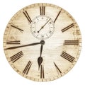 Sepia toned image of an old clock face Royalty Free Stock Photo