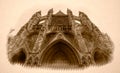 Sepia Vision of North Facade Westminster Abbey London Royalty Free Stock Photo